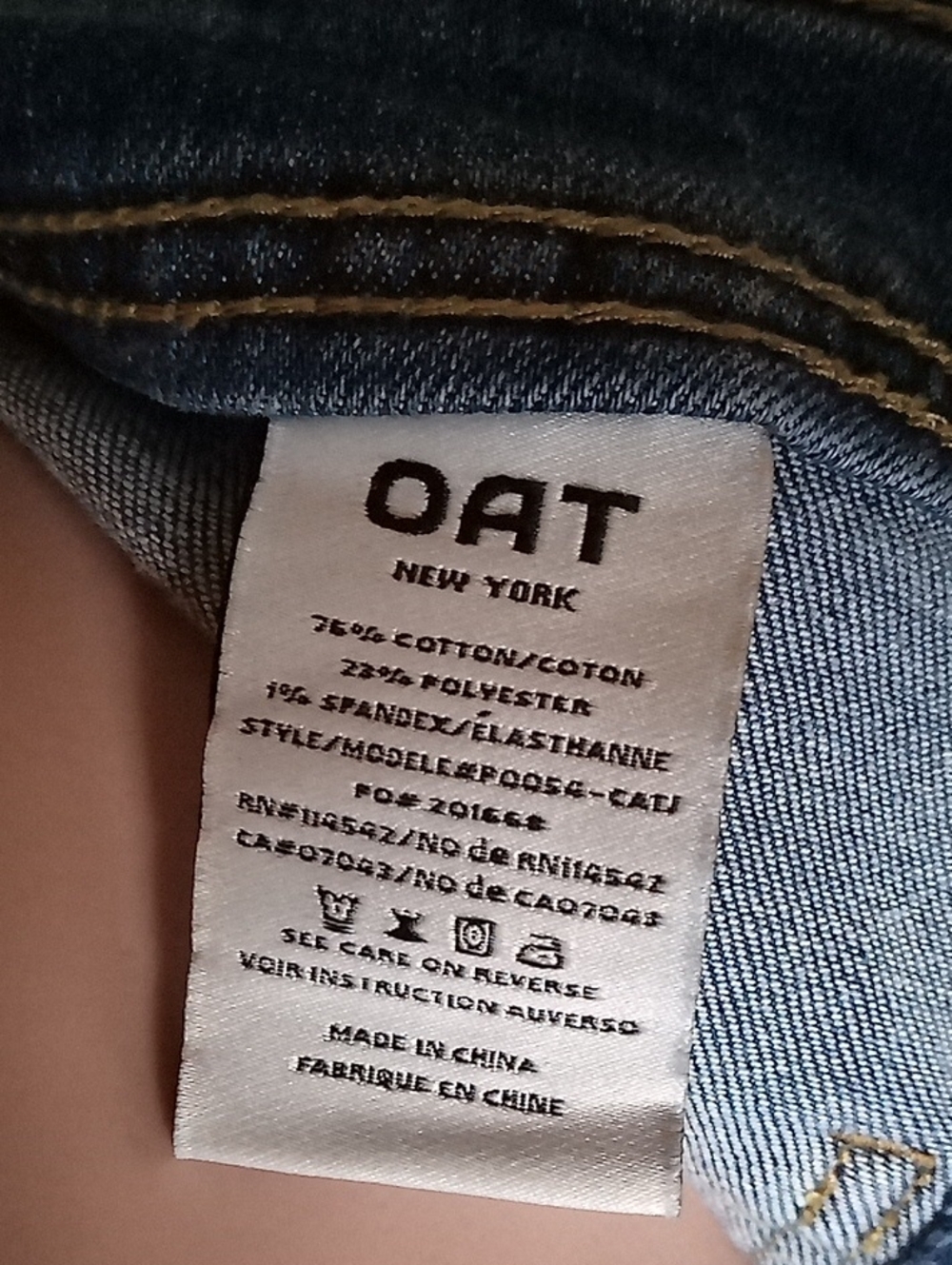 OAT NEW YORK '70S Style Pocket Jeans. Sz 4/27 Inch Waist. - Picture 10 of 11